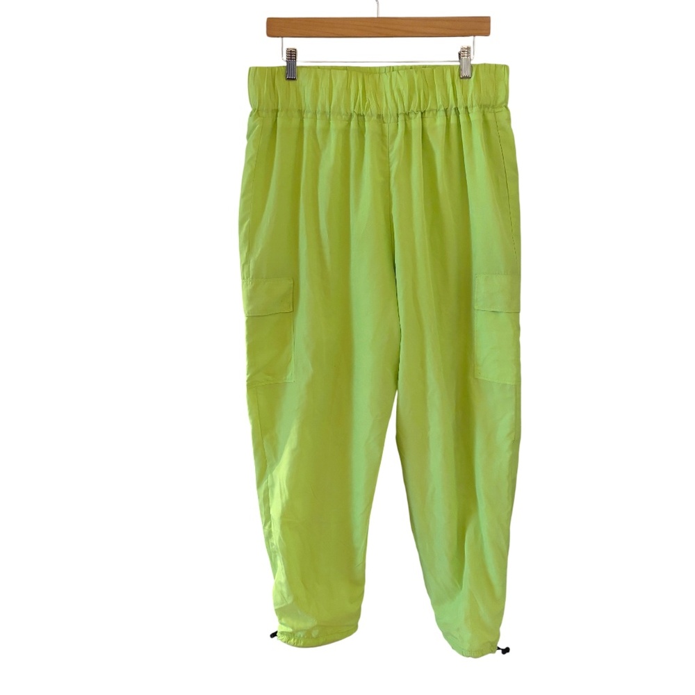 No Boundaries Neon Green / Chartreuse Cargo Joggers Junior XL (15–17) M/L Women